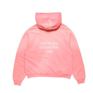 Acne Studio Fleece logo Red hoodie