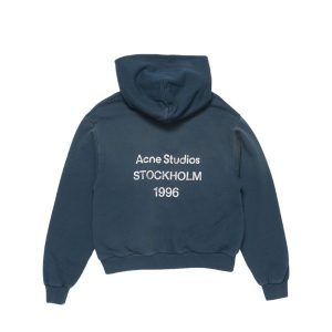 Acne Studio Fleece logo black hoodie