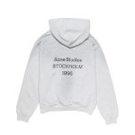 Acne Studio Fleece logo gray hoodie