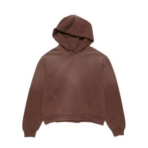 Acne Studio Fleece logo hoodie Brown