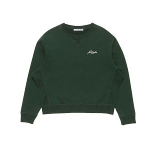 Acne Studio Fleece sweatshirt with logo Green