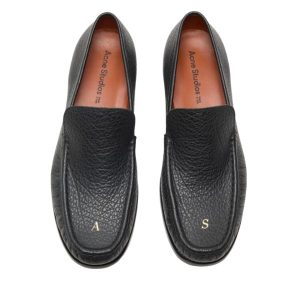 Acne Studios Black Leather Moccasins