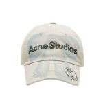 Acne Studios Check Pattern Logo Cap