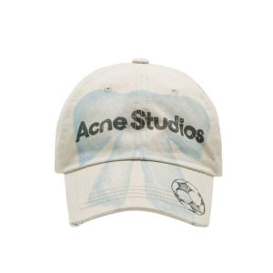 Acne Studios Check Pattern Logo Cap