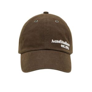 Acne Studios Classic Logo Baseball Cap Brown