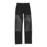Acne Studios Denim Trousers With Leather Patches