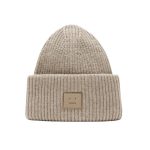 Acne Studios Face Logo Beanie Grège