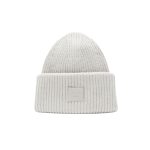 Acne Studios Face Logo Beanie Light Gray