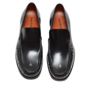 Acne Studios Leather Moccasins Black