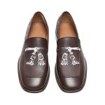 Acne Studios Leather Moccasins Dark Brown