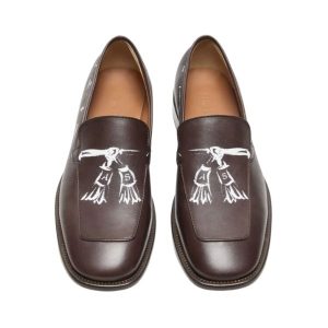Acne Studios Leather Moccasins Dark Brown