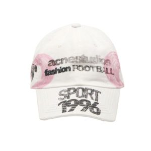 Acne Studios Sport Cap White Pink
