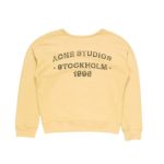 Acne Studios Sprayed Logo Sweatshirt Light Yellow