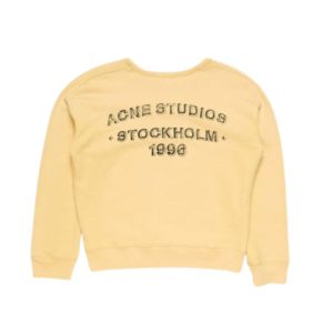 Acne Studios Sprayed Logo Sweatshirt Light Yellow