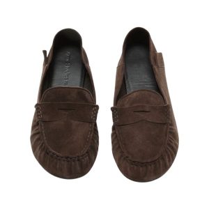 Acne Studios Suede Ankle Moccasins Brown