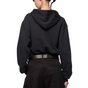 Acnes Studios Face Logo Zip-up Black Hoodie