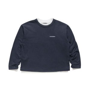 Layered sweatshirt with logo