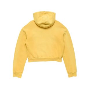 Sprayed Acne Studio zip golden yellow hoodie