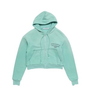 Sprayed Acne Studio zip sky blue hoodie