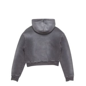 Sprayed Acne Studio zip hoodie Black