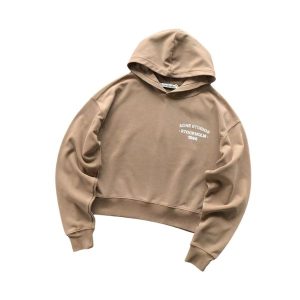 Acne Studios Beige Cropped Hoodie