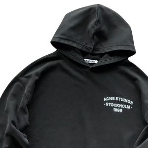 Acne Studios Cropped Black Hoodie