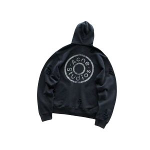 Acne Studios Black Distressed Hoodie