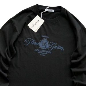 Acne Studios Black Long Sleeve Floragatan 13 Tee