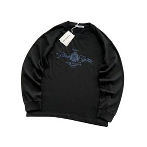 Acne Studios Black Long Sleeve Floragatan 13 Tee