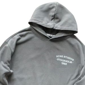 Acne Studios Grey Cropped Hoodie