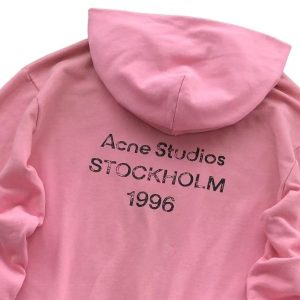 Acne Studios Pink Oversized Hoodie – Stockholm 1996 Back Print Pullover
