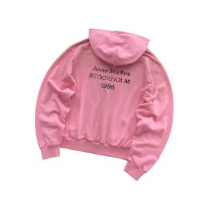 Acne Studios Pink Oversized Hoodie – Stockholm 1996 Back Print Pullover