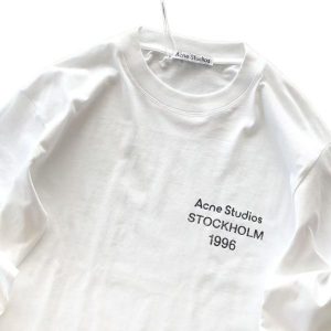 Acne Studios White Long Sleeve Stockholm 1996 Tee